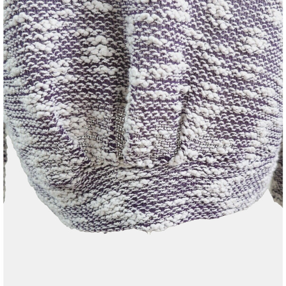 Fabletics Size L Juliette Popcorn Pullover Sweater Purple Cream - Picture 6 of 10